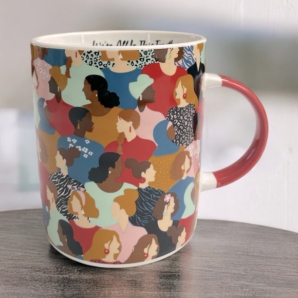 Prima Design WE'RE ALL IN THIS TOGETHER Ceramic Mug White/Pink/Multi New - Picture 1 of 10